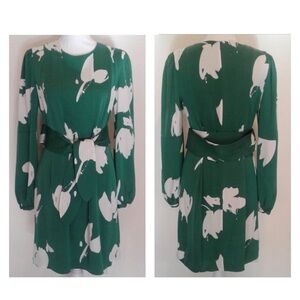 Lewit Green & White Floral Print Dress